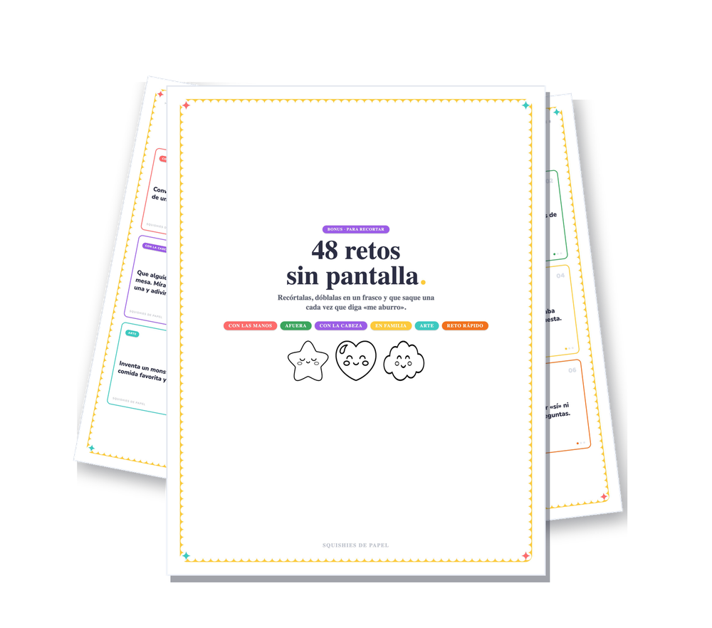 Tarjetas de retos sin pantalla