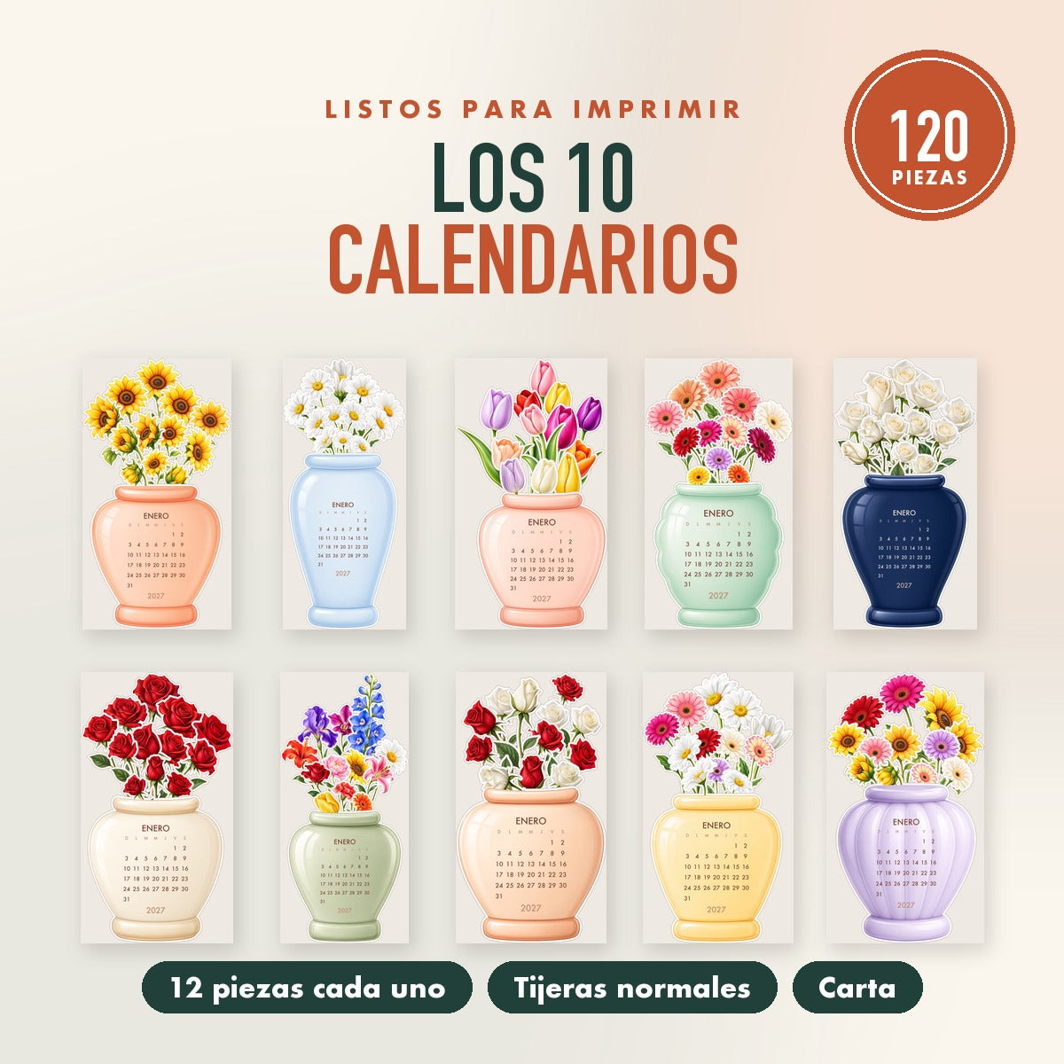 Calendarios de Mesa 2027 — Los 10 Calendarios