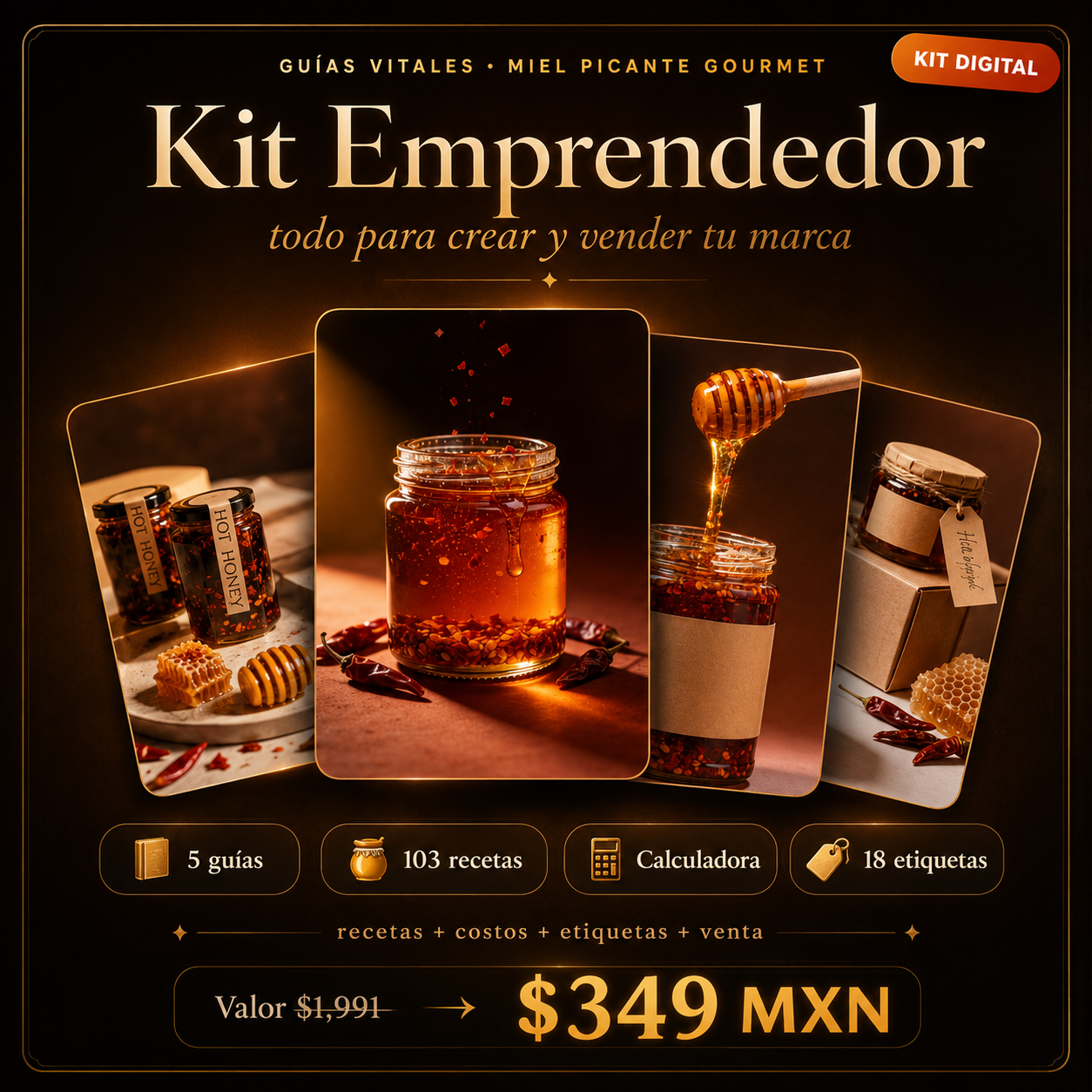 Frasco de hot honey artesanal