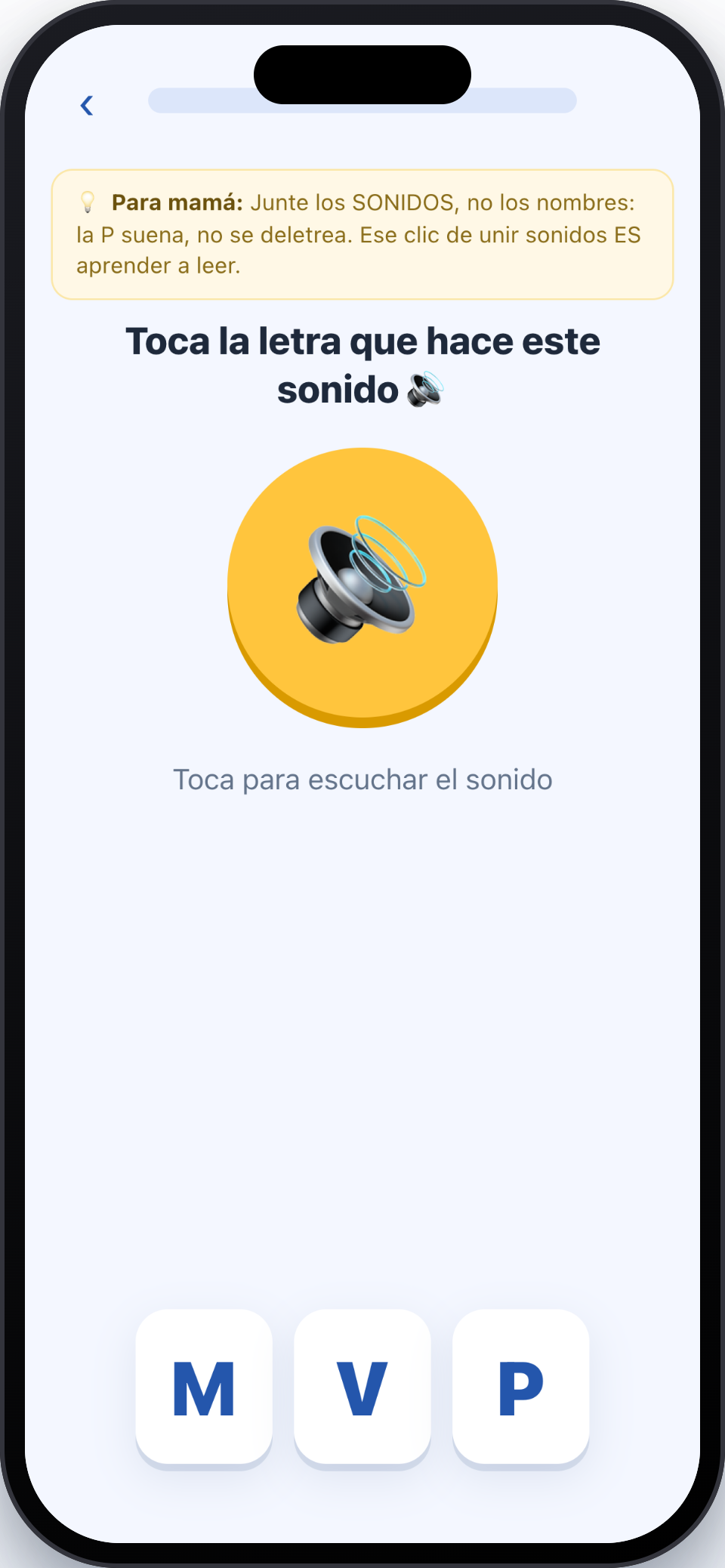 La app enseña el sonido de cada letra