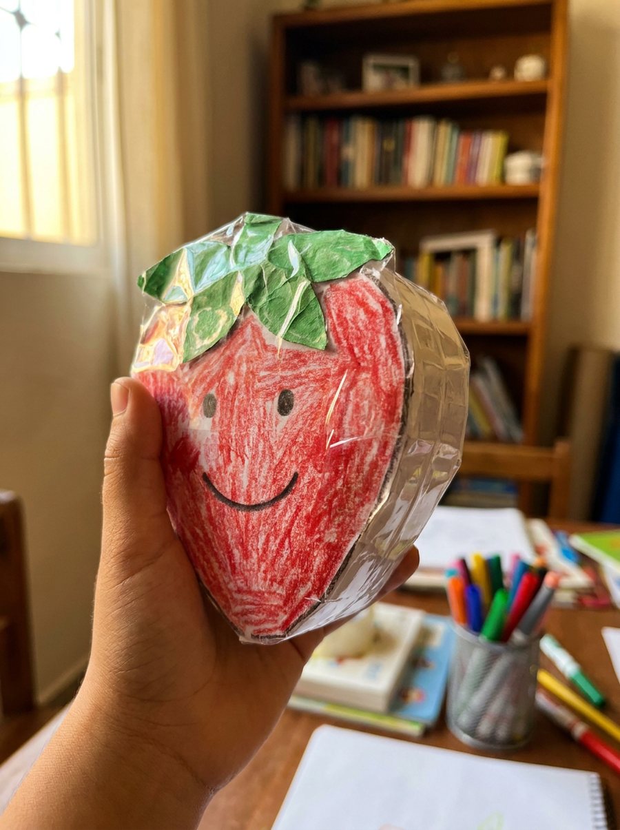 Squishy de papel de fresa